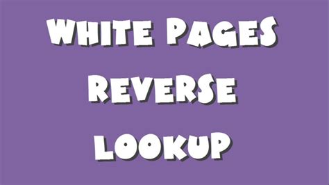 www.white pages reverse phone lookup